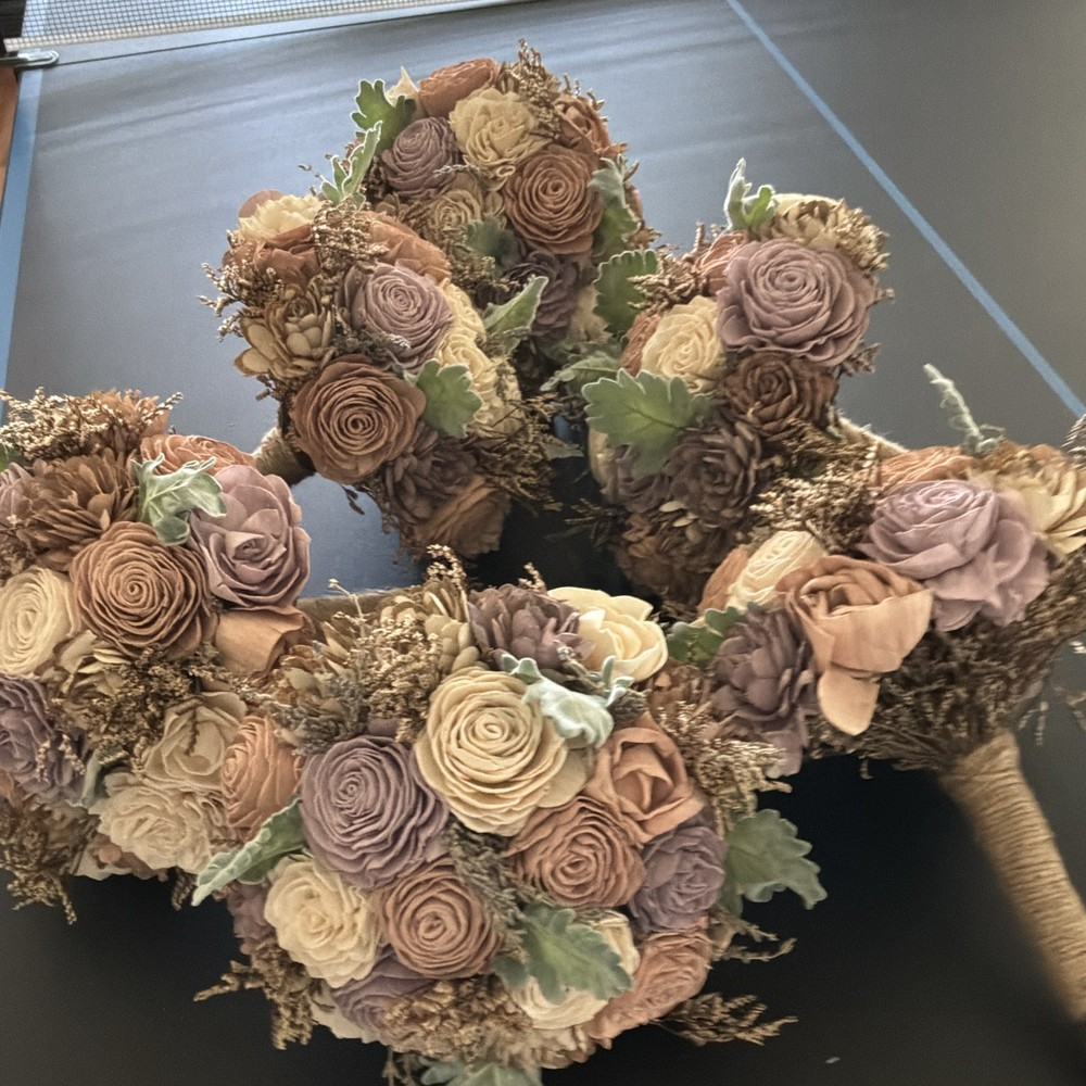 This collection consists of beautiful, handmade Sola Wood Flower Wedding Bouquet