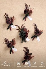 Ling’s Moment Boutonniere for Men Wedding,Set of 6 , Groom and Groomsmen…