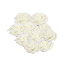 10-Pack Cream White Bridal Bouquet Flowers