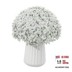 30 PCS 5 Bundles Small White Flowers Artificial Flowers Babys White-30pcs