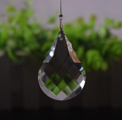 10Pcs Crystal Chandelier Pendant 50mm Clear Color Glass Suncatcher Wedding Decor