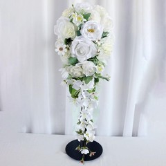 Wedding Bouquet for Bride Bridesmaid Cascading Bouquet Water Drop Elegant