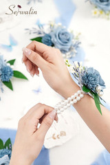 6 PCS Wrist Corsages for Wedding, Girl/Mother Bride Bridesmaids Corsages Wristle