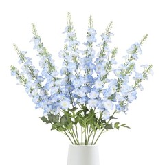 6PCS Gladiolus Artificial Flowers 38.2” Blue Morning Glory Light Blue