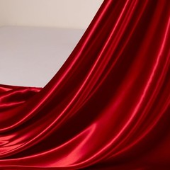 Tela De Satin Rojo Por Yarda Suave Charmeuse Para Vestido Boda Costura Y DIY