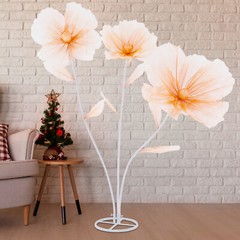 Three-Head Champagne Artificial Wedding Flowers Floorstanding Centerpiece 170cm
