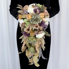 Wedding Bouquet for Bride Fake Flowers Bridesmaids Artificial Flowers for