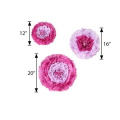 12 pack 12″ 16″ 20″ Lavender Tissue Paper Carnation Flowers Home Backdrop