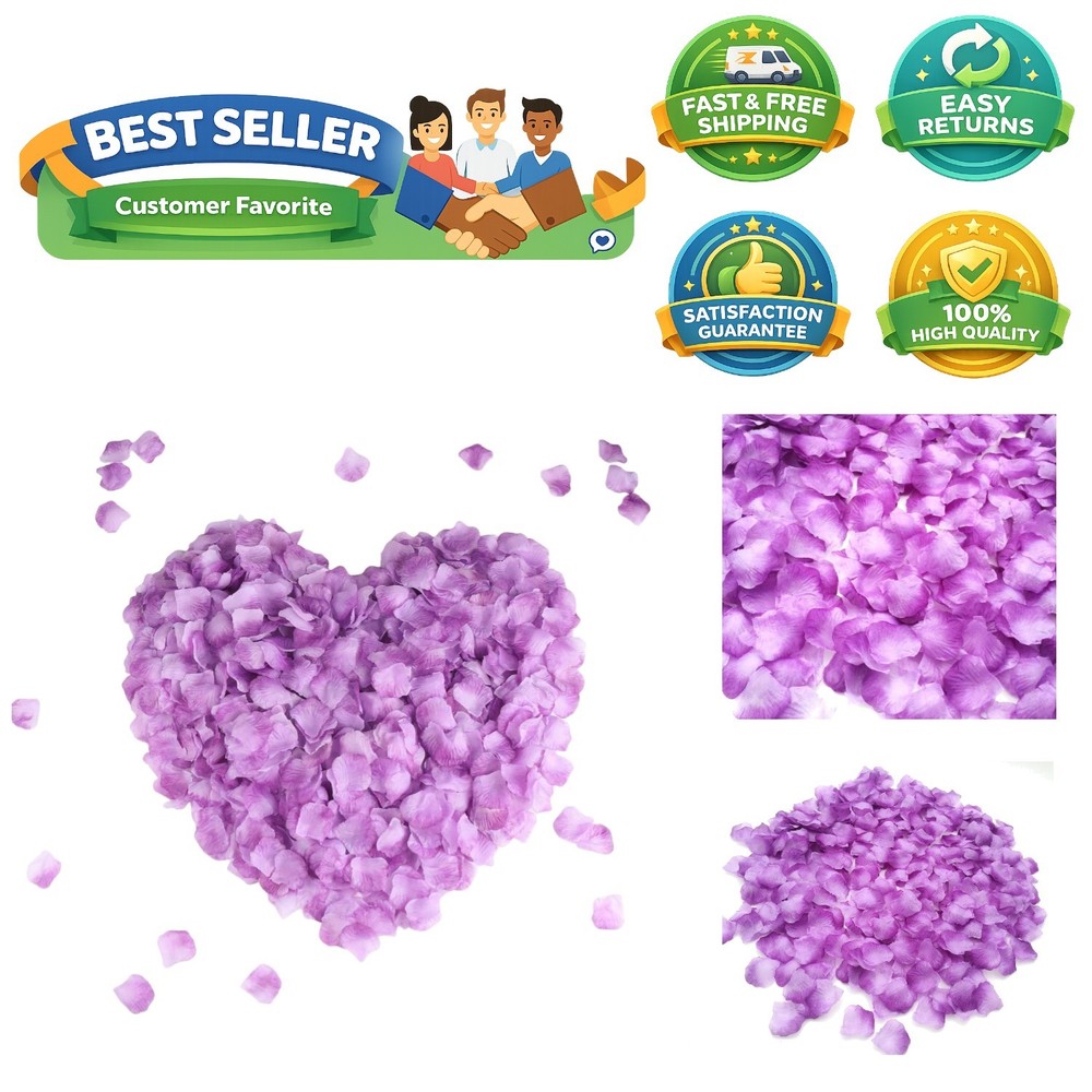 Luxurious 2200 Count Light Purple Rose Petals for Weddings & Special Occasions