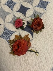 Silk Flower Boutonniere Corsage Handmade Unisex