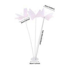 2pcs Butterfly Decoration with Standing Base Realistic Artificial Butterflies