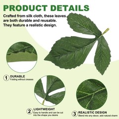Dahlia Fake Leaves 50 Pcs Artificial Plants Greenery Decorations
