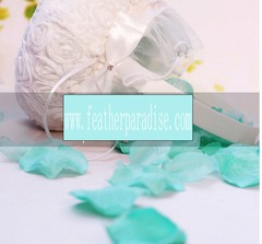 300 pcs Mint Silk Petals/Aqua Fabric Petals/Wedding Petals/ Vases Fillers (USA)
