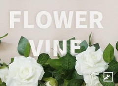 5Pcs 32.5FT Artificial Rose Vine Fake Flower Garland Fake Silk Floral White