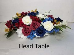 Burgundy Navy Blue Ivory Rose Bridal Wedding Bouquet Accessories
