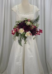 Boho Garden Succulent Faux Silk Wedding Bouquet