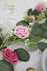 Artificial Flowers; 36 Real Looking Blush Colors Foam Fake Roses