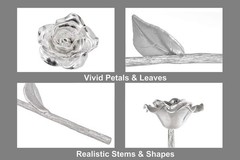 BESZONE Tin Rose 10th 5.2 x x 2.2 inches, Rose-10th Anniversary Gift