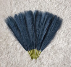 Beautiful 100% Handmade Blue Pampas Grass Set of 8 Individual Picks 17″ Tall