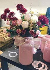 21 Heads Silk Rose Bouquet Artificial Flowers Mini Rose for DIY Wedding Pink