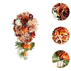 Wedding Bouquet Tossing Bouquet Boho Elegant Rustic Lifelike Decoration