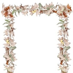 2 Pack Fall Garland Maple Leaf, 5.9Ft/Piece Hanging Vine Garland White&green