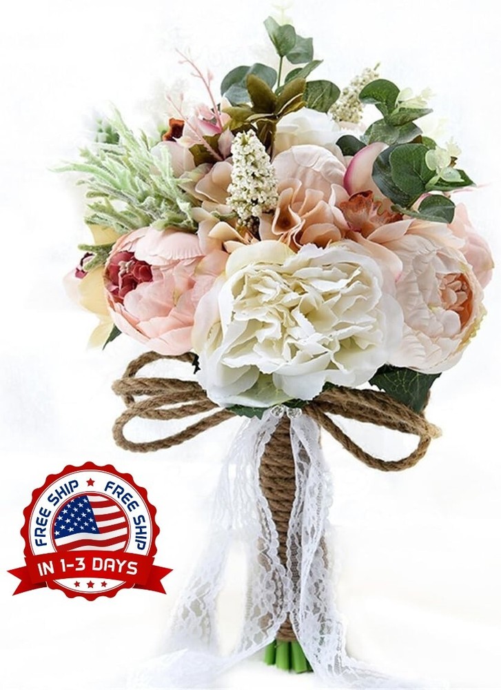 Ramo De Novia Flores Artificiales Decoracion Para Boda Matrimonio Accesorios NEW