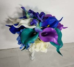 Purple Teal Royal Blue Calla Lily Galaxy Orchid