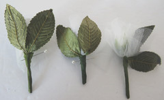 Vintage Silk Rose Flower Corsages Boutonnieres Pink and White Wedding Lot of 8
