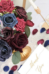 Artificial Wedding Flowers Combo for Bouquets & Centerpieces, DIY Flowers (Burgu