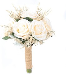 Wedding Romantic Bouquet Bridesmaid Artificial Flowers Handmade Vintage Bouqu…