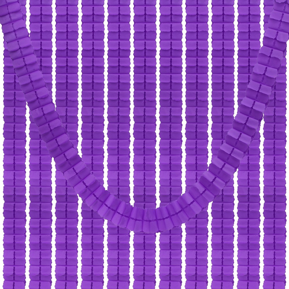 9.8ft Four-Leaf Garland, 12 Pack Tissue Paper Hanging Flower, Dark Purple