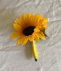 Sunflower boutonniere