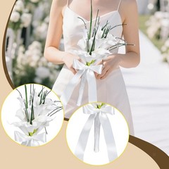 Wedding Bridal Bouquet White Decorative for Bridal Shower Proposal Marriage