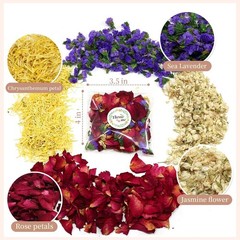 52 Pack Mix Biodegradable Confetti Dried Flower Petals Real Rose Petals