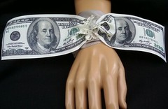 Dollar Bills Wedding Wrist Corsage,Prom, Homecoming, Military Ball, Boda,Quince
