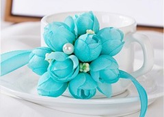 Set of 10 Gentle Artificial Flower Bracelet Bridesmaid Wedding Gift Rustic Wrist
