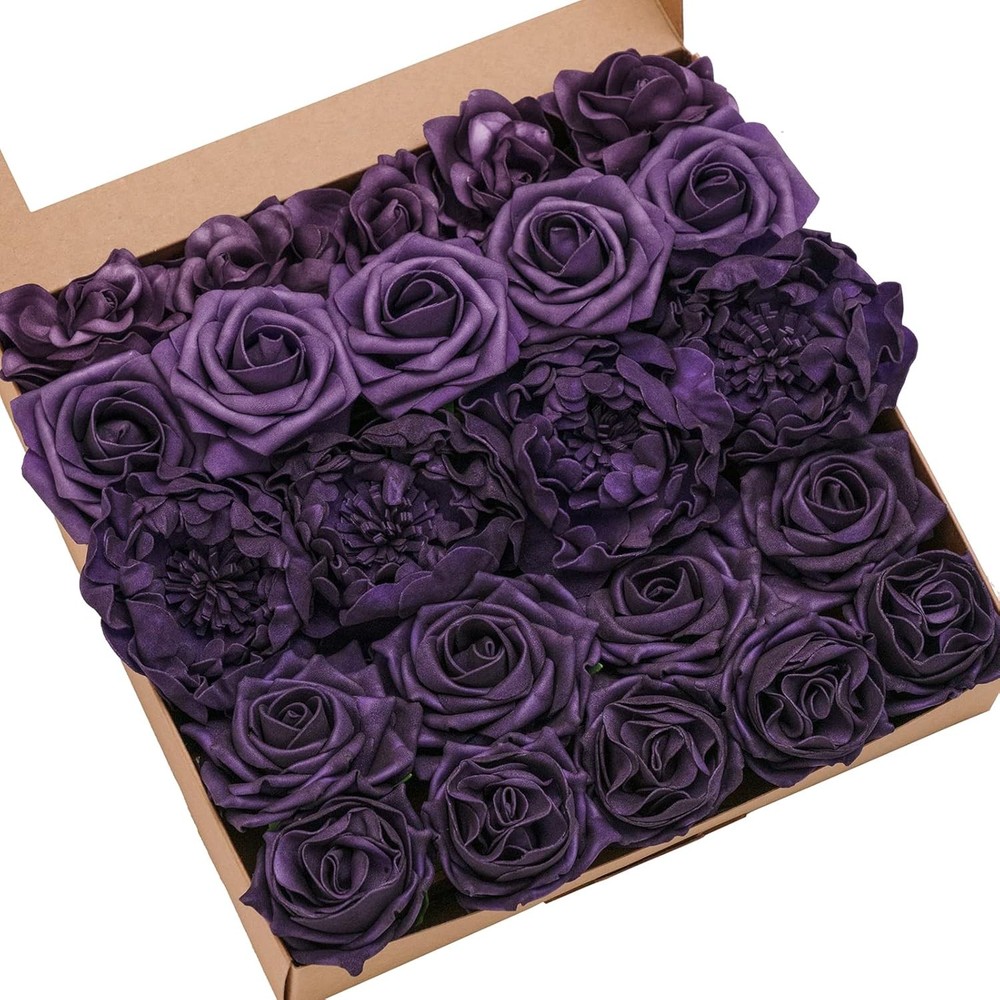 Artificial Flowers Fake Roses for DIY Wedding Bouquets Centerpieces