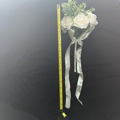 10 Bridal Bridesmaid Wedding Bouquet Artificial Champagne Blush Roses NEW