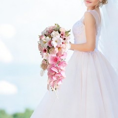 Bouquet Waterfall Bridal Bouquet Handheld Elegant Decor Lifelike Flower