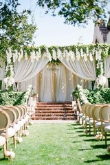 Wisteria Garland Artificial Flowers 2PCS 5.91FT/Peice Fake Wisteria Vines White