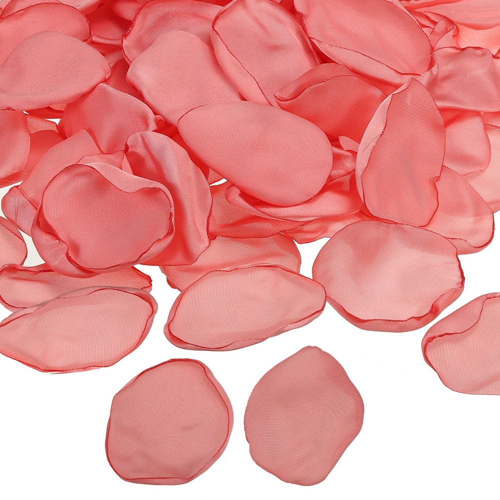 200 Pcs Silk Rose Petals, Artificial Flower Scatter Fake Rose Petals Peach Pink
