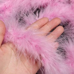 2 Pcs 6.6 Ft Feather Boas Feather for DIY Craft Sewing Trim Party Purple Pink