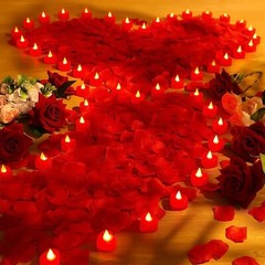 Romantic Artificial Rose Petal – 6000 Pieces – Heart LED Candle – Decorative