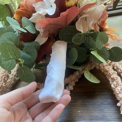 Bridal Wedding Bouquet Lovely Budget Handmade Faux Floral Champagne Yellow Pink