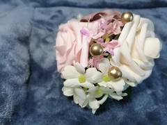 Handmade Wrist Corsages Dusty Rose Corsage with Ribbon Prom Flower Pack of 1