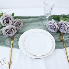 Artificial Rose Flower Rose Flowers with Long Stem Silk Roses 12pcs Grey