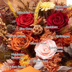 Bessol Flowers for Delivery Preserved Small, Fall Flower Bouquet