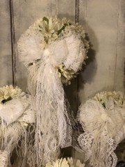 Triple Lace Wedding Bouquet Set