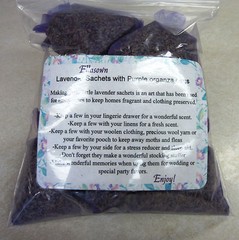 Set of 11 Lavender Sachets made with Purple Organza Bags